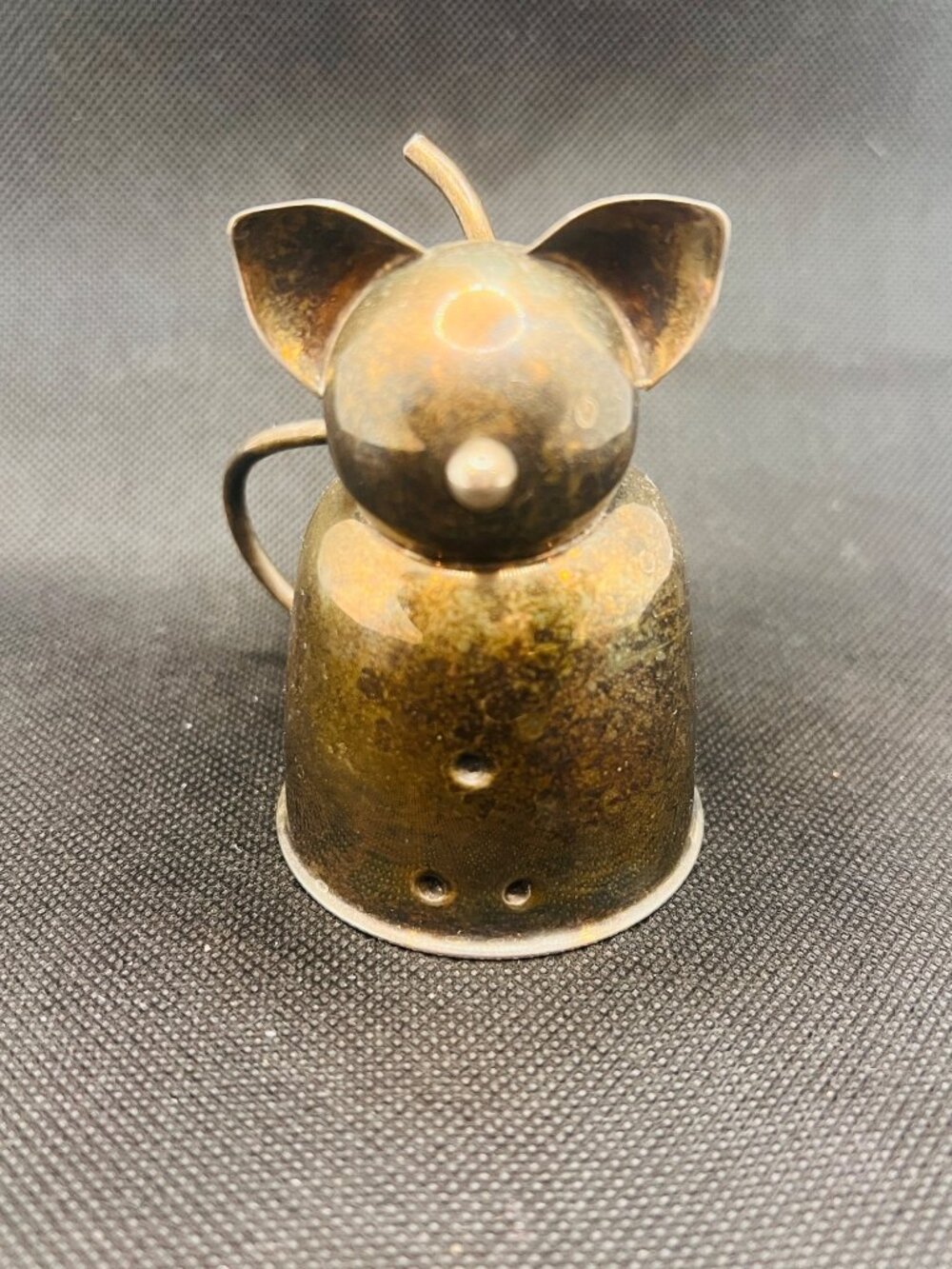 Vintage 1964 Napier Fat Cat Jigger #234 Silverplate 1 Oz Figural Barware Bertoll - Picture 14 of 15